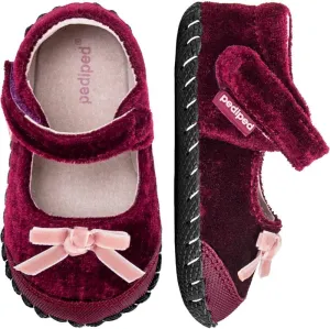 pediped Baby-Girl's Originals Louisa Crib Shoe, Burgundy, 18-24 Months EU Infant (5.5-6 US)