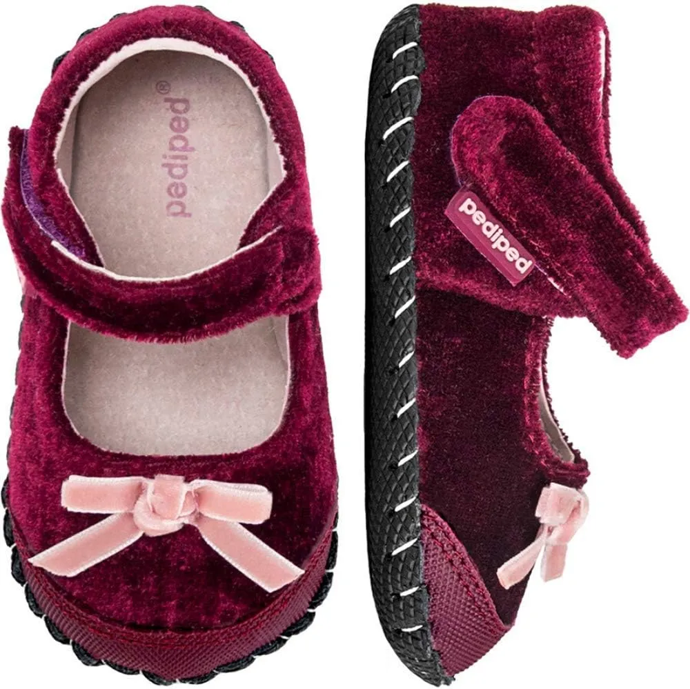 pediped Baby-Girl's Originals Louisa Crib Shoe, Burgundy, 18-24 Months EU Infant (5.5-6 US)