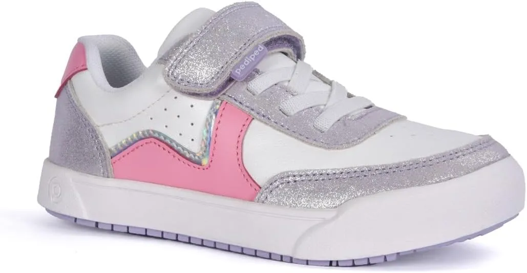 pediped Flex Muncy First Walker Shoe, White, 8 US Unisex Little Kid