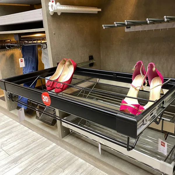 Perforated Shoe Rack with Soft Close – Wardrobe Organizer