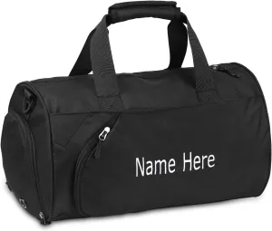 Personalized Duffel Bag, Custom Embroidered Gym Bag, Gym Bag with Shoe Compartment & Wet Dry Pockets, Sports Gym Travel Bag for Women & Men (Black, L)