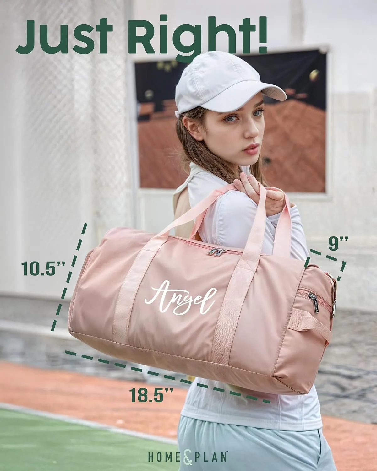Personalized Duffel Bags - Weekender, Overnight Travel Bag with Wet/Dry Pockets & Shoe Compartment - Custom Bridesmaid/Groomsman Gift, Cheerleading Dance Pack, Durable Spacious Gym Tote
