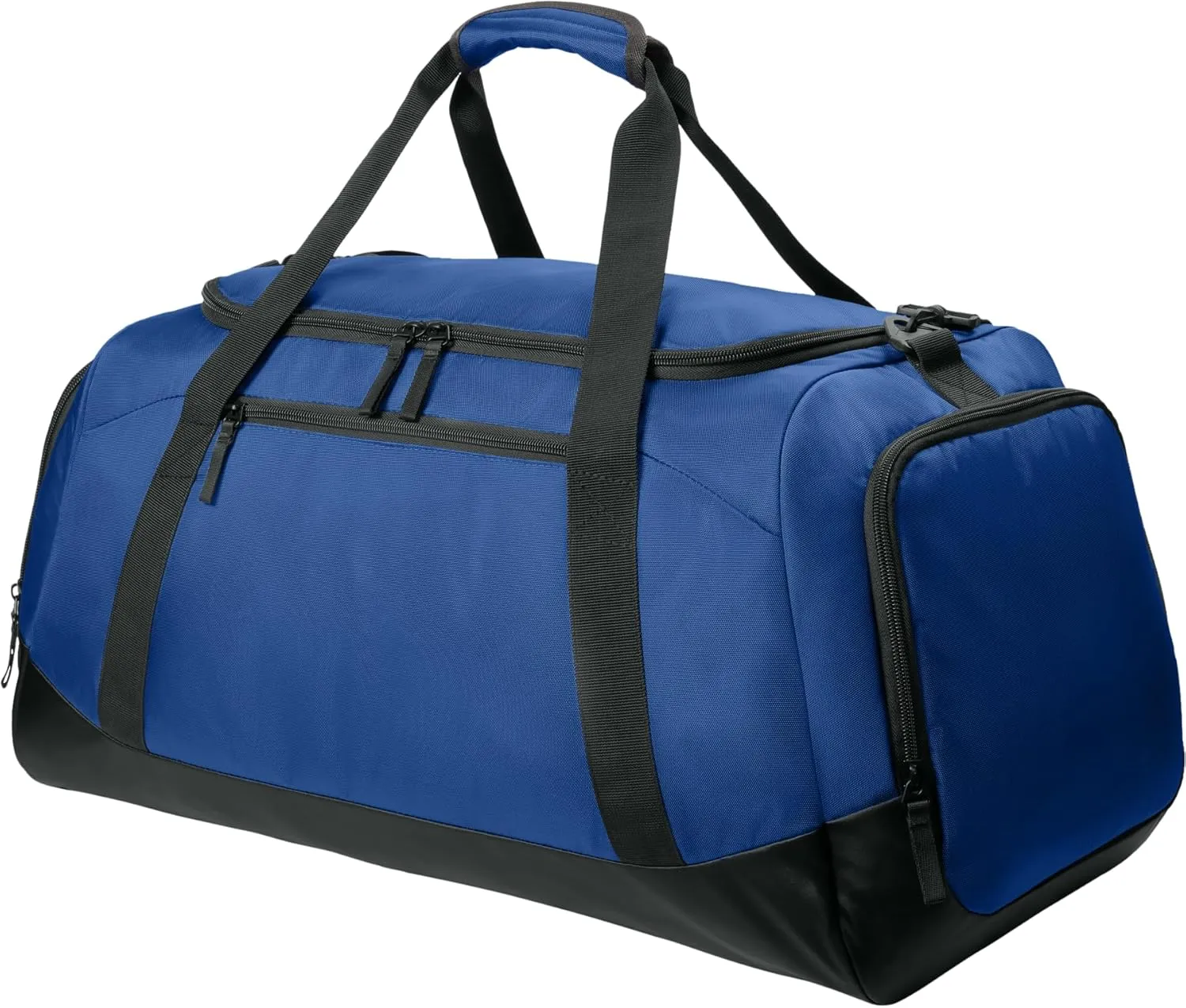 Personalized Large Sports Duffel Gym Bag for Women with Shoe Compartment, Durable Duffle Bag for Travel and Fitness, Spacious Storage, Adjustable Strap (Custom Upload, Blue)