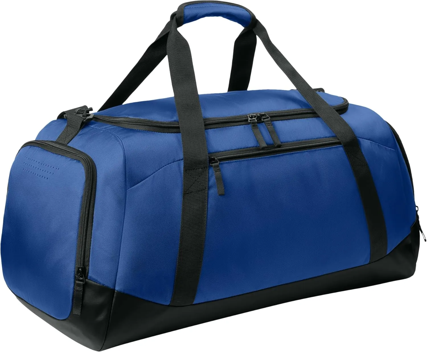 Personalized Large Sports Duffel Gym Bag for Women with Shoe Compartment, Durable Duffle Bag for Travel and Fitness, Spacious Storage, Adjustable Strap (Custom Upload, Blue)