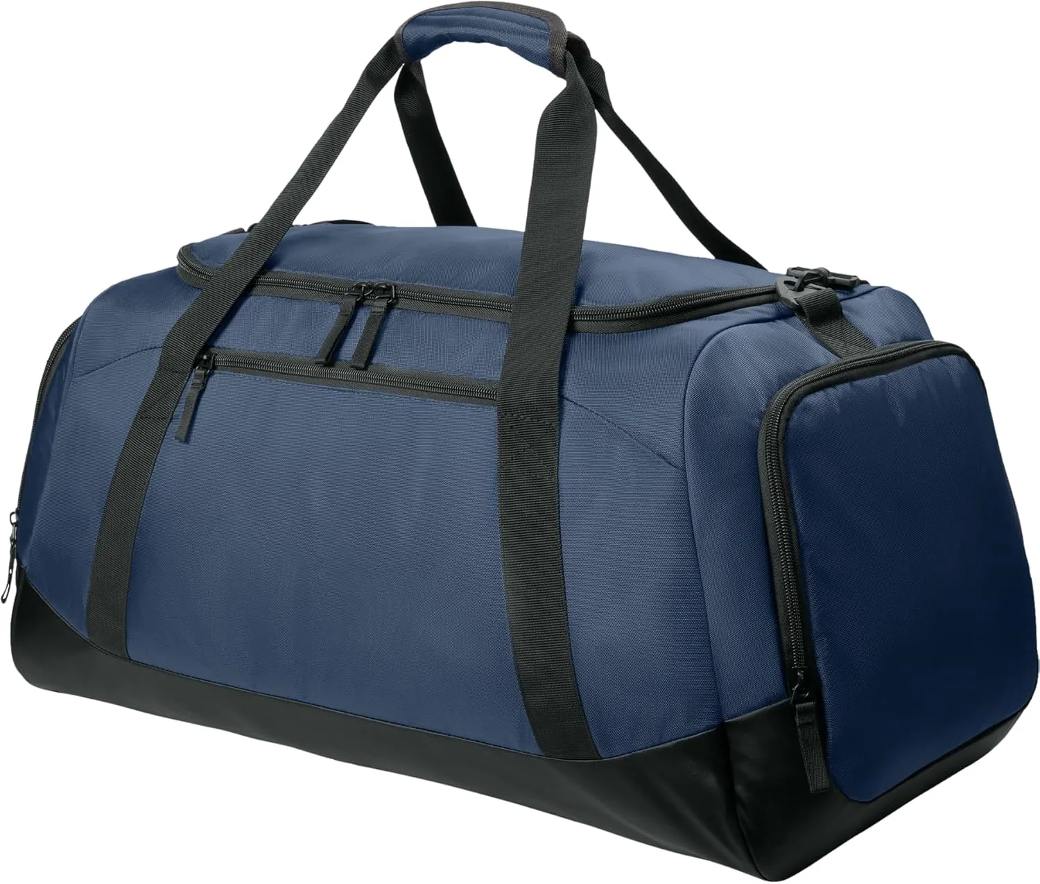 Personalized Large Sports Duffel Gym Bag for Women with Shoe Compartment, Durable Duffle Bag for Travel and Fitness, Spacious Storage, Adjustable Strap (Custom Upload, Navy)
