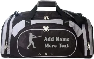 Personalized SportS Duffel Bag With Custom Name & Text - Baseball
