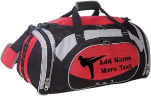 Personalized SportS Duffel Bag With Custom Name & Text - Martial Art Female