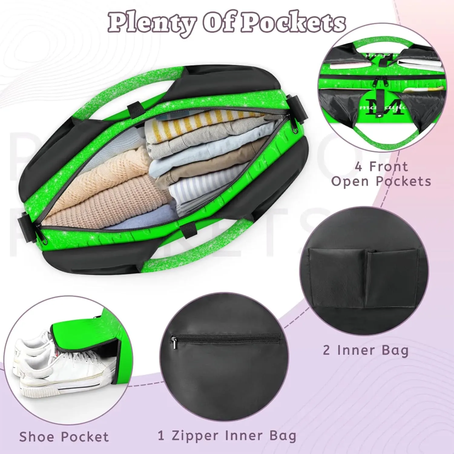 Personalized Yoga Mat Tote Bag for Workout, Pilates,Travel, Beach and Gym Custom Sports Gym Duffle Bag with Name