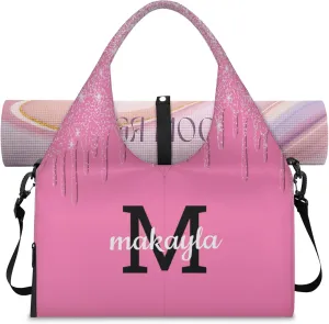 Personalized Yoga Mat Tote Bag for Workout, Pilates,Travel, Beach and Gym Custom Sports Gym Duffle Bag with Name
