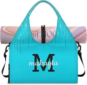 Personalized Yoga Mat Tote Bag for Workout, Pilates,Travel, Beach and Gym Custom Sports Gym Duffle Bag with Name