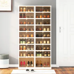 Plastic Collapsible Shoes Storage Box Easy Assembly