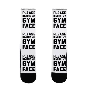 Please Ignore My Gym Face Socks