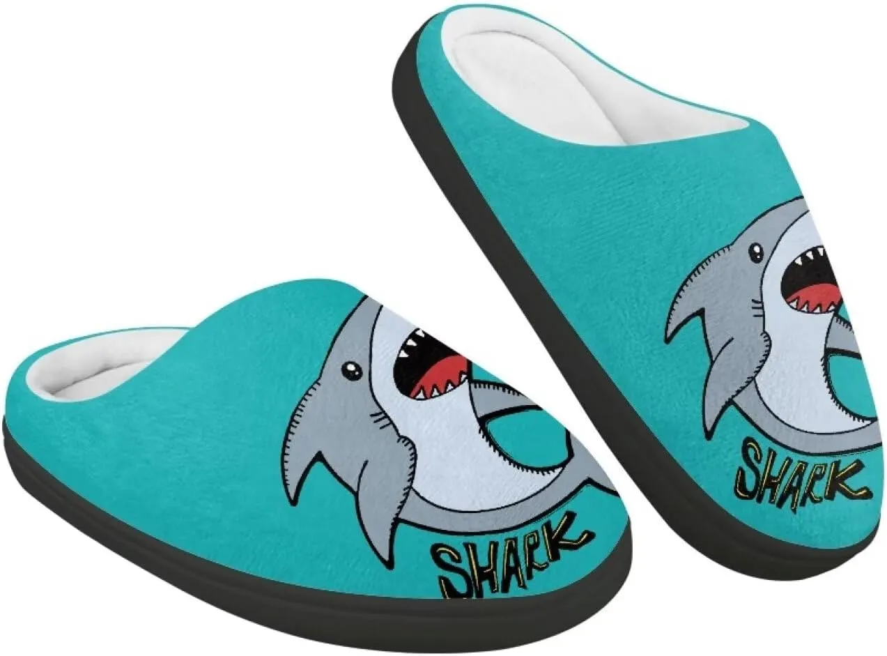 Plush Slippers for Kids House Warm Cozy Fuzzy Non-Slip Cotton Breathable Winter Slippers for Toddler Boys Girls US 9-15