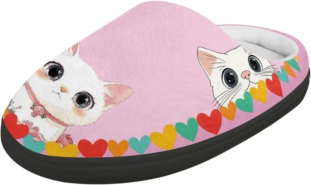 Plush Slippers for Kids House Warm Cozy Fuzzy Non-Slip Cotton Breathable Winter Slippers for Toddler Boys Girls US 9-15