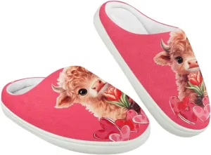 Plush Slippers for Kids Winter Warm Cozy Fuzzy Non-Slip Cotton Breathable House Slippers for Toddler Boys Girls US 9-15