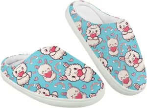 Plush Slippers for Kids Winter Warm Cozy Fuzzy Non-Slip Cotton Breathable House Slippers for Toddler Boys Girls US 9-15