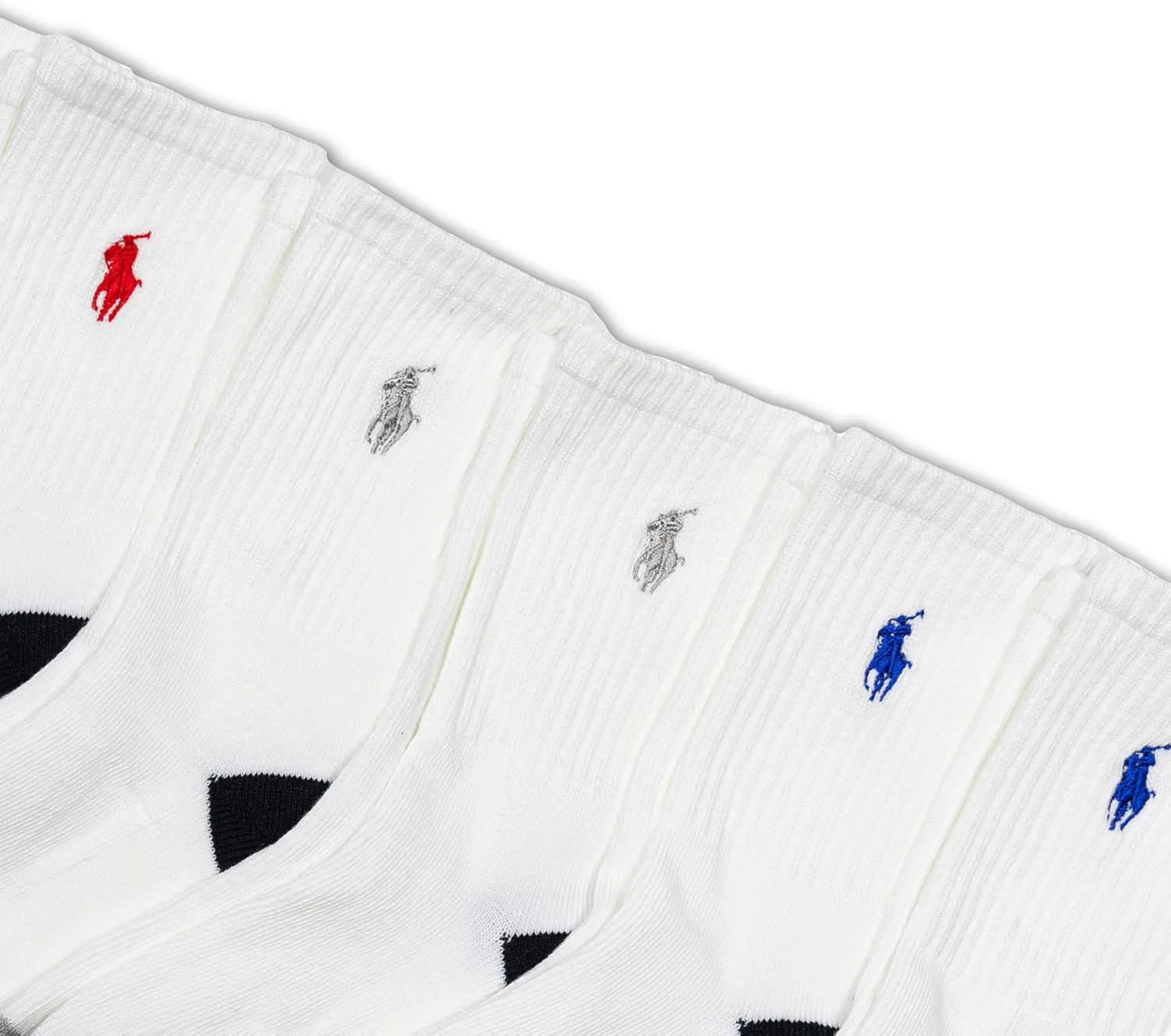 Polo Ralph Lauren Boys' Classic Sport Crew Socks-6 Pair Pack-Soft Stretchy Yarn & Stay Up Top