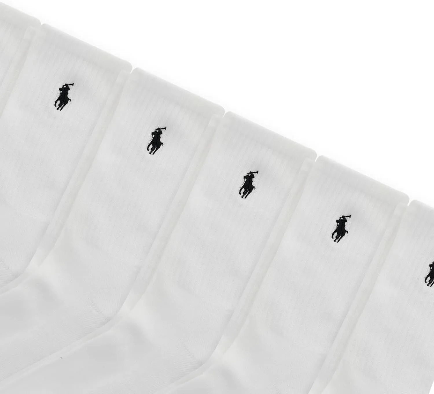 Polo Ralph Lauren Boys' Classic Sport Crew Socks-6 Pair Pack-Soft Stretchy Yarn & Stay Up Top