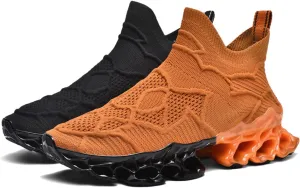 Poramea Mens Slip on Loafers Walking Tennis Shoes Laceless Running Blade Sneakers Mesh Trail Jogging Casual Athletic