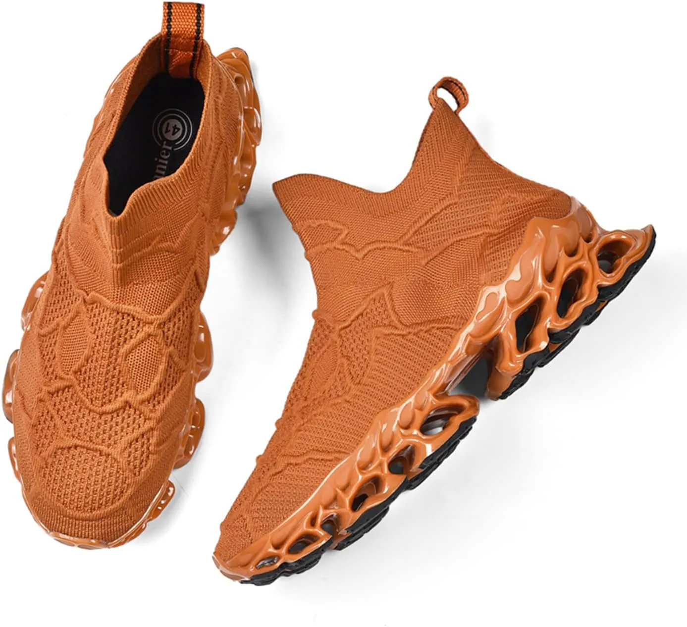Poramea Mens Slip on Loafers Walking Tennis Shoes Laceless Running Blade Sneakers Mesh Trail Jogging Casual Athletic
