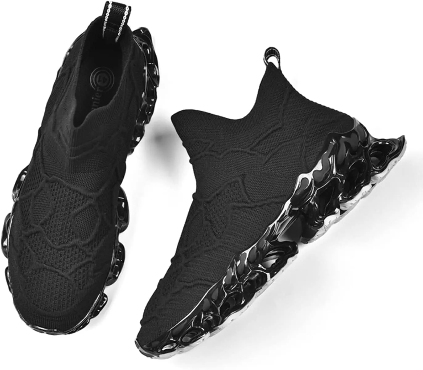 Poramea Mens Slip on Loafers Walking Tennis Shoes Laceless Running Blade Sneakers Mesh Trail Jogging Casual Athletic