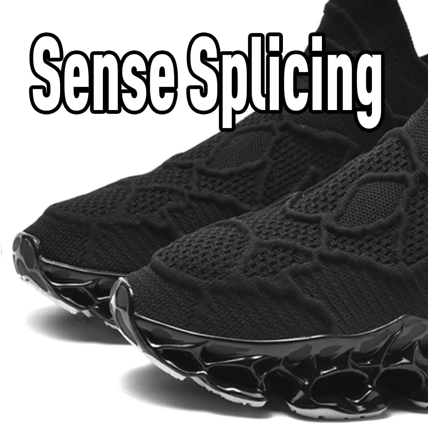 Poramea Mens Slip on Loafers Walking Tennis Shoes Laceless Running Blade Sneakers Mesh Trail Jogging Casual Athletic