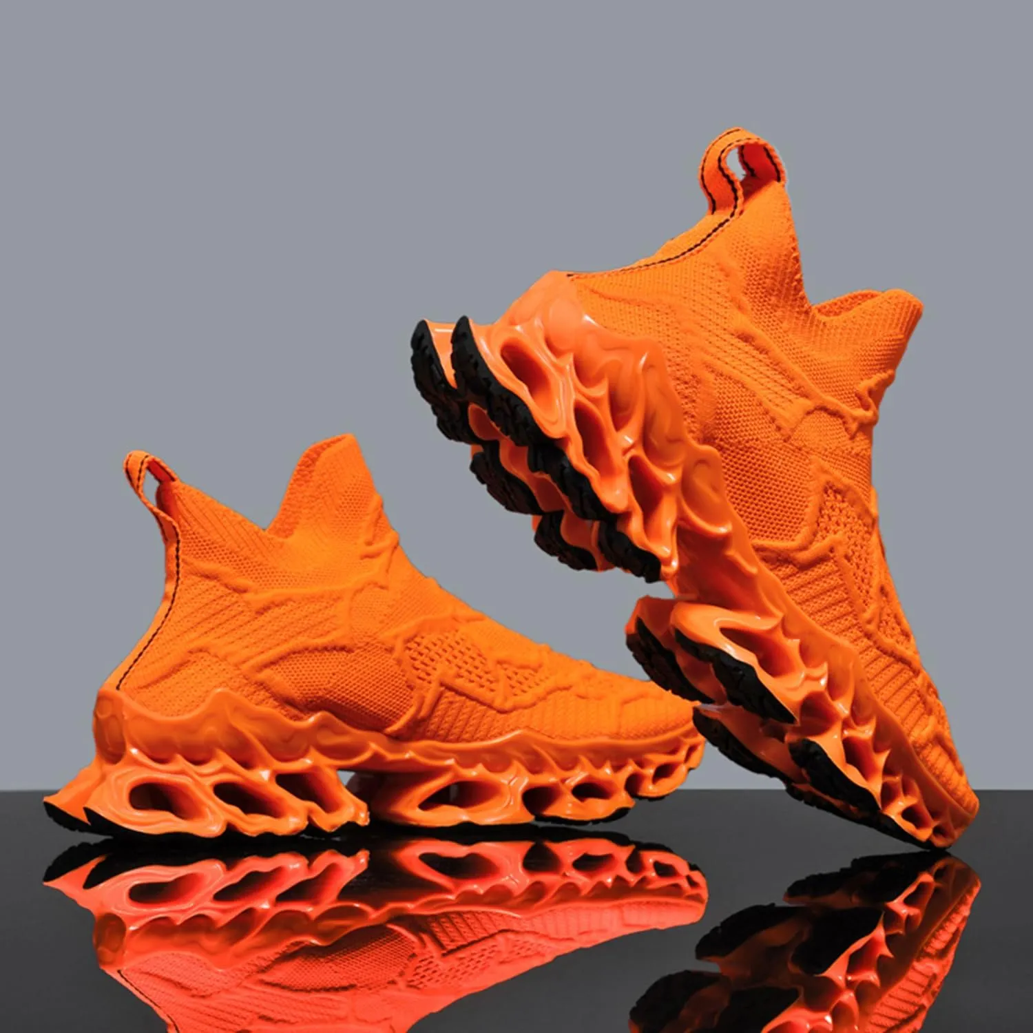 Poramea Mens Womens Slip on Loafers Walking Tennis Shoes Laceless Jogging Blade Sneakers Unisex Mesh Trail Running Casual Athletic
