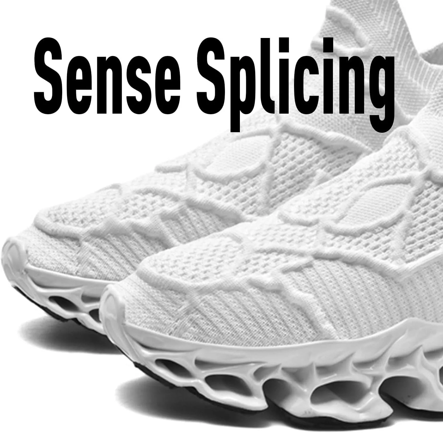 Poramea Mens Womens Slip on Loafers Walking Tennis Shoes Laceless Jogging Blade Sneakers Unisex Mesh Trail Running Casual Athletic
