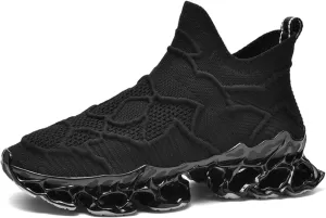 Poramea Mens Womens Slip on Loafers Walking Tennis Shoes Laceless Jogging Blade Sneakers Unisex Mesh Trail Running Casual Athletic