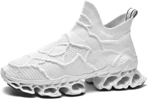 Poramea Mens Womens Slip on Loafers Walking Tennis Shoes Laceless Jogging Blade Sneakers Unisex Mesh Trail Running Casual Athletic