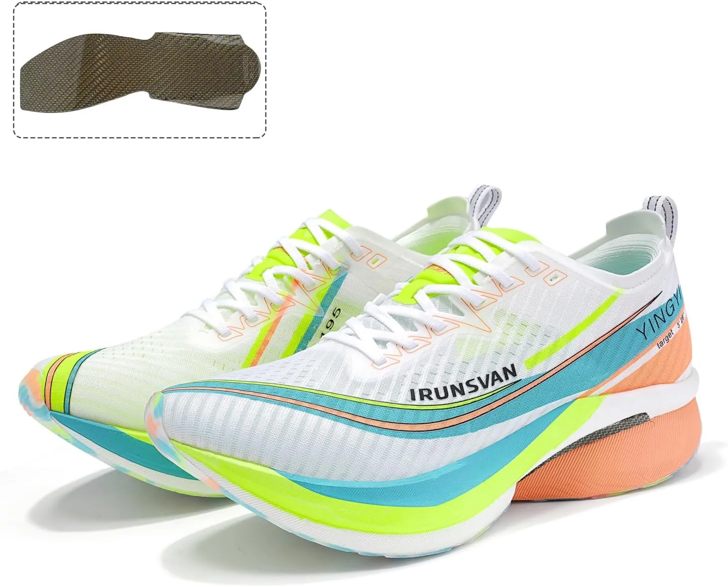 Professional Marathon Carbon Fiber Running Shoes for Men Breathable Ultra Lightweight Shock Absorbent Sports Shoes