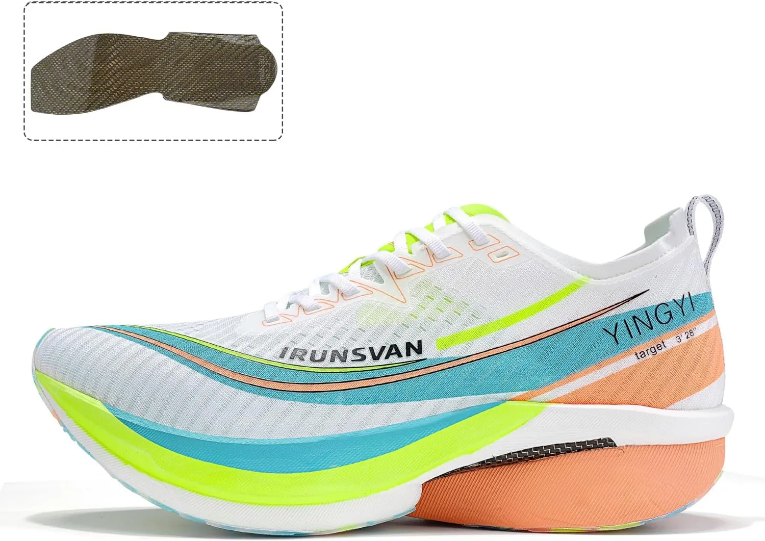 Professional Marathon Carbon Fiber Running Shoes for Men Breathable Ultra Lightweight Shock Absorbent Sports Shoes