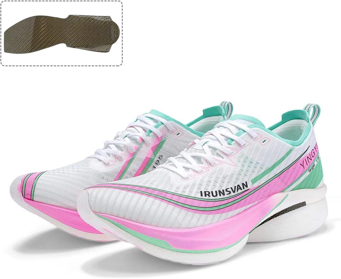 Professional Marathon Carbon Fiber Running Shoes for Men Breathable Ultra Lightweight Shock Absorbent Sports Shoes