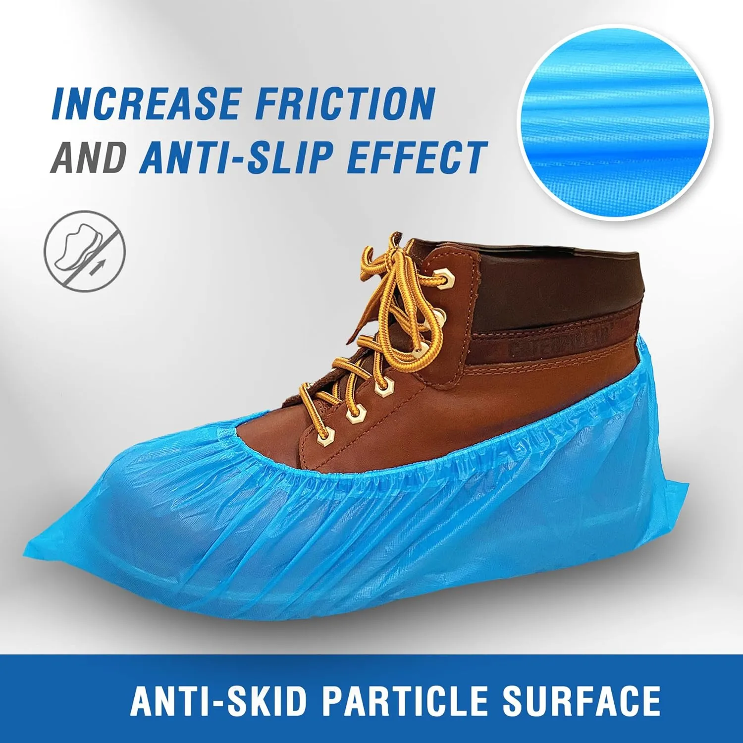ProtectX Disposable Shoe & Boot Covers, XL Extra Large, 200-pack (100 pairs), Waterproof, Slip Resistant, Durable CPE plastic, Fits up to Men’s 14 US Size and All Women’s US Size Shoes