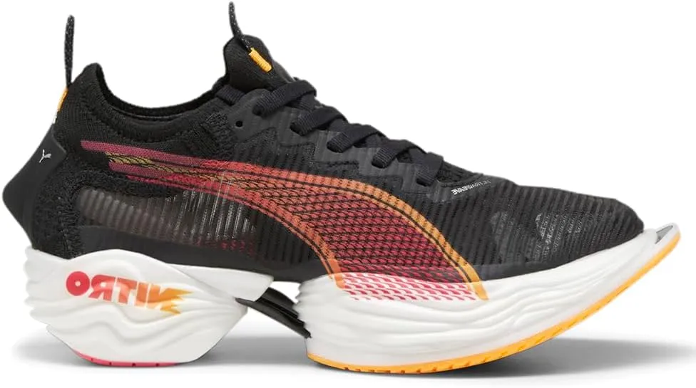 PUMA - Womens Fast-R Nitro Elite 2 Ff Shoes, Color Black/Sun Stream/Sunset Glow, Size: 8 M US