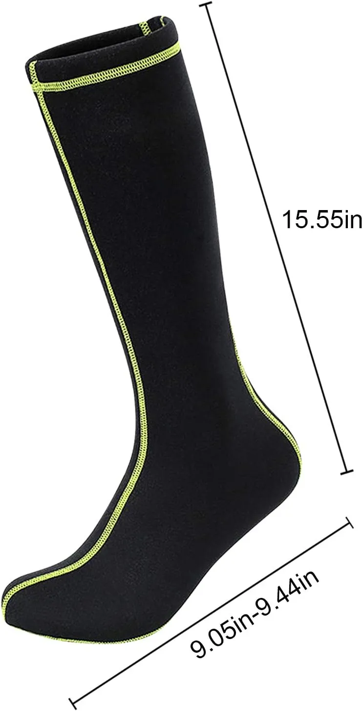 PURFUN Unisex Long Anti-Slip Wetsuit Boots Knee-Length Neoprene Socks - Flexible, Warm Water Fin Shoes