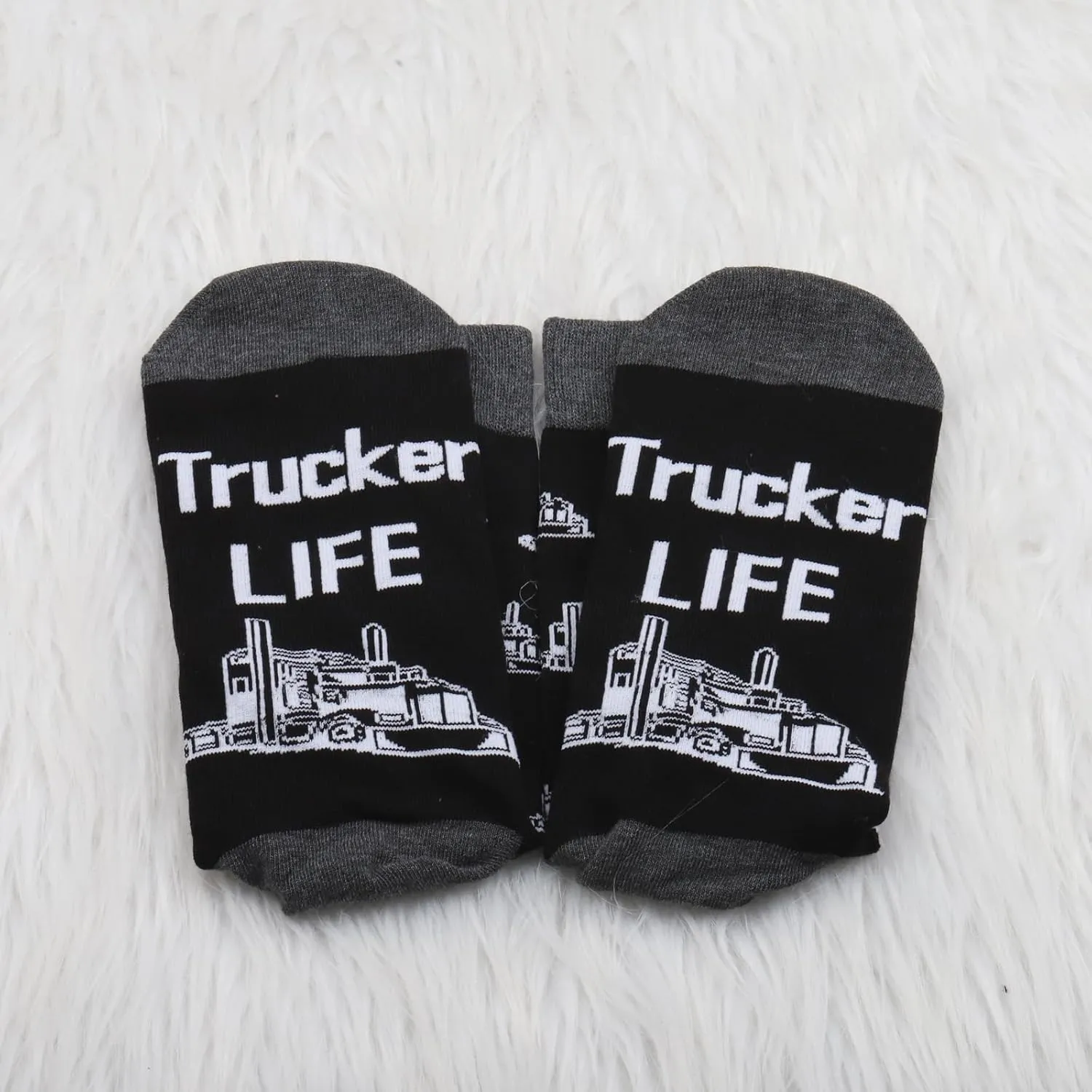 PXTIDY 1 Pairs Lady Trucker Sock Lady Trucker Life Truck Driving Gifts Womens Female Truck Driver Sock Truck Driver Dad Gifts
