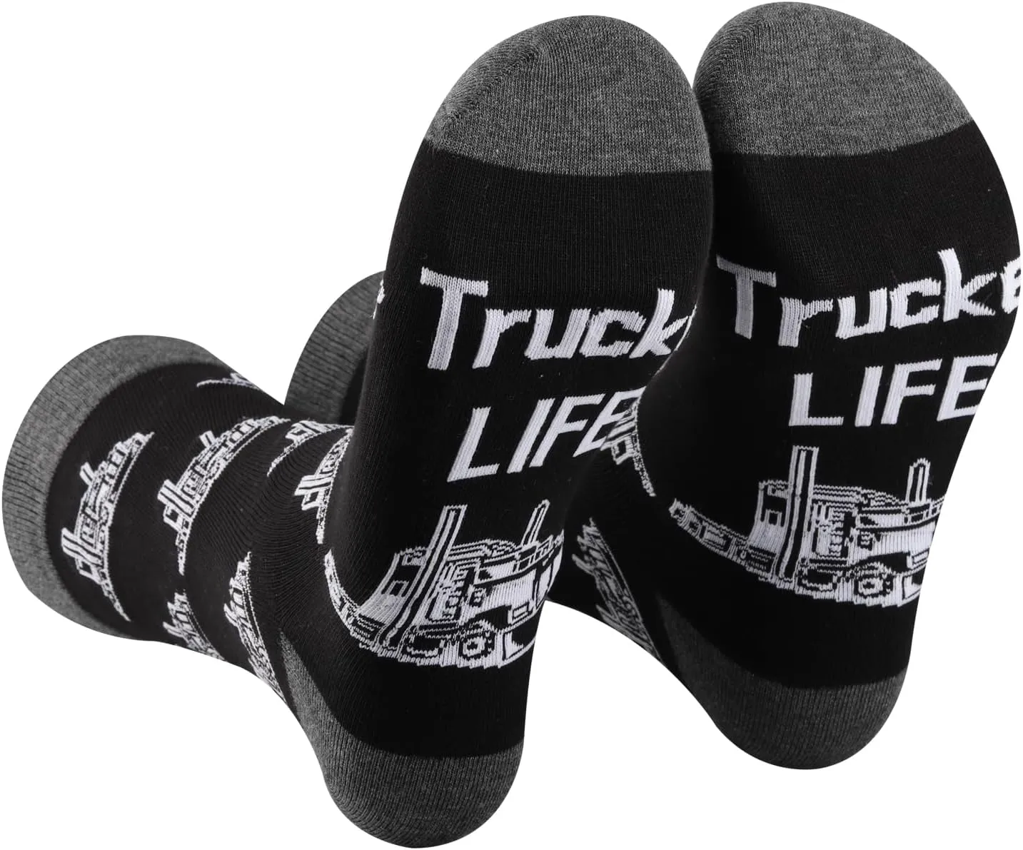 PXTIDY 1 Pairs Lady Trucker Sock Lady Trucker Life Truck Driving Gifts Womens Female Truck Driver Sock Truck Driver Dad Gifts