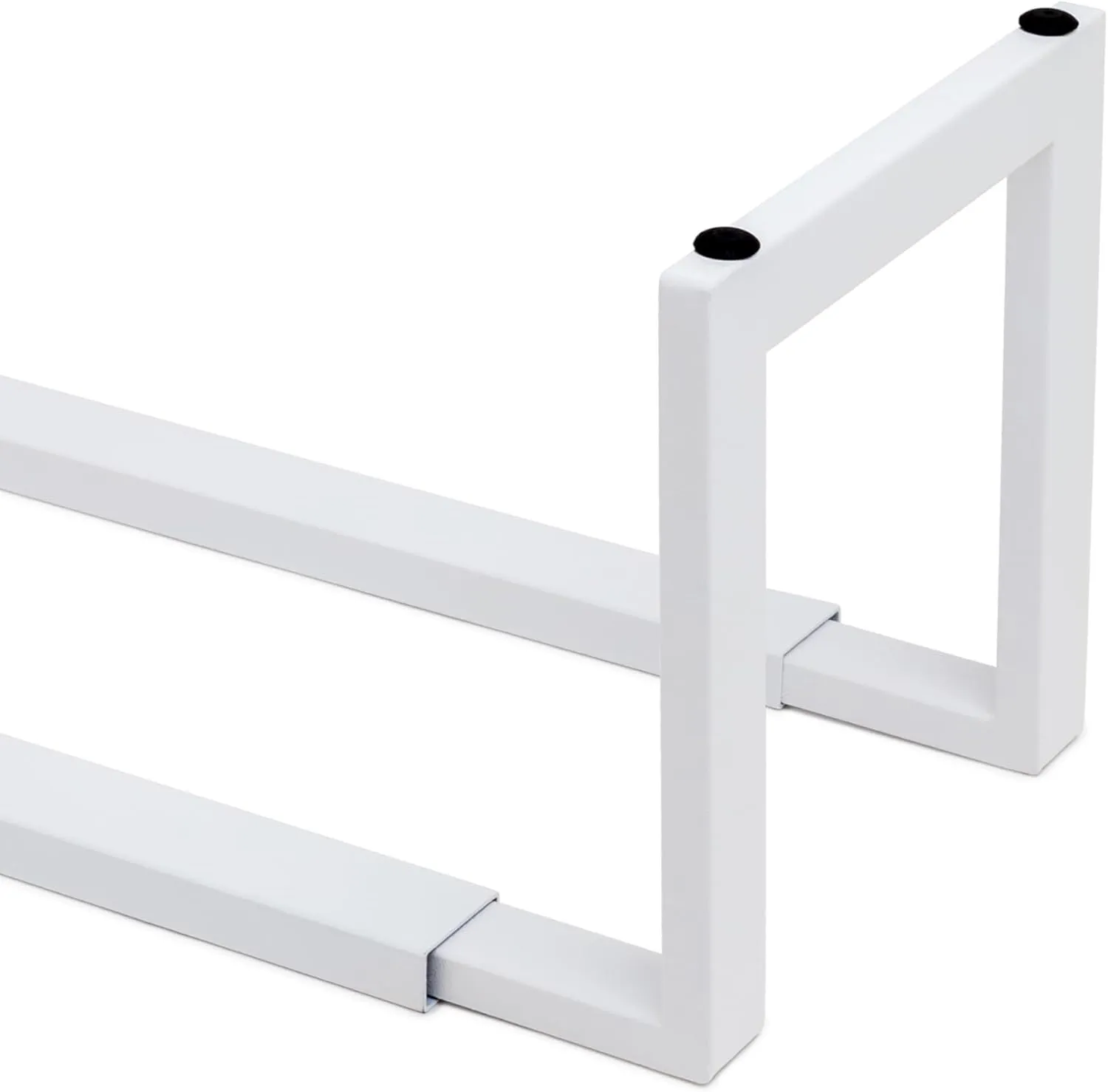 QUALIAZERO Expandable Shoe Rack Organizer for Closets, Entryways, Hallways, Bedrooms, Living Rooms, Kitchens, Bathrooms, Laundry Rooms (Satin Snow, 2 Pack)