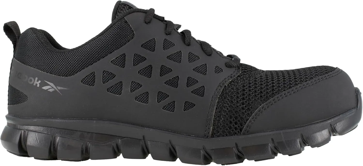 Reebok Men's Rb409 Sublite Cushion Work Safety Athletic Composite Toe Shoe Black Industrial & Construction