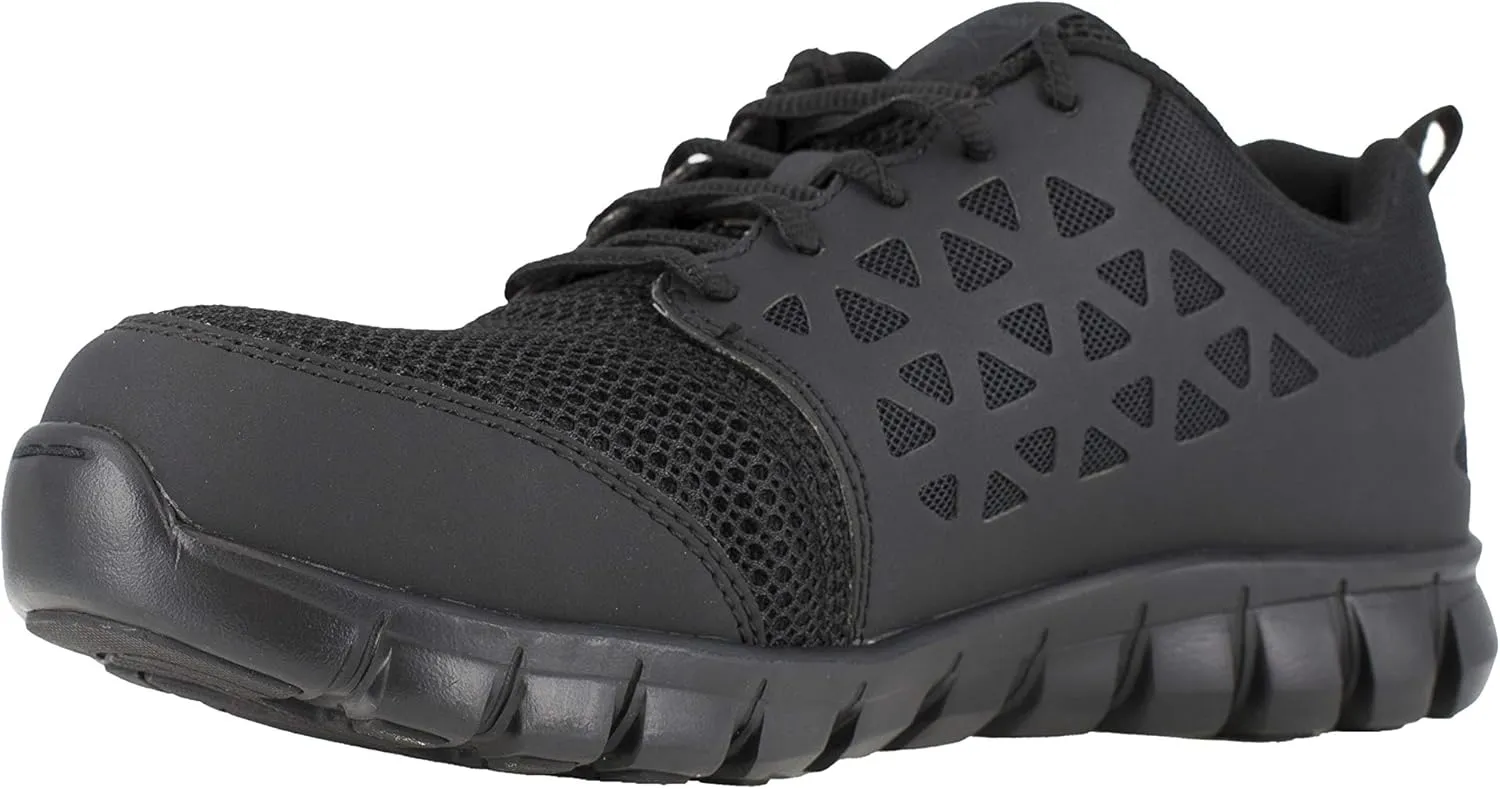 Reebok Men's Rb409 Sublite Cushion Work Safety Athletic Composite Toe Shoe Black Industrial & Construction