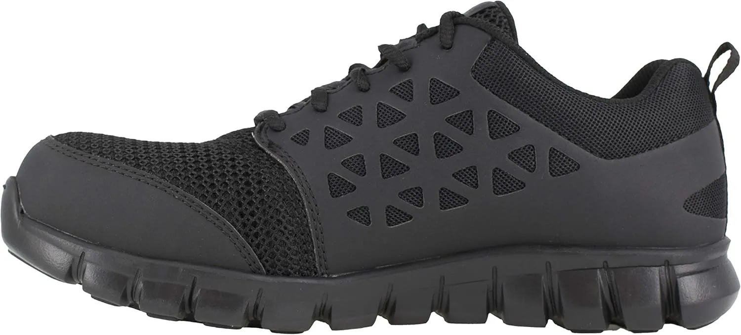 Reebok Men's Rb409 Sublite Cushion Work Safety Athletic Composite Toe Shoe Black Industrial & Construction