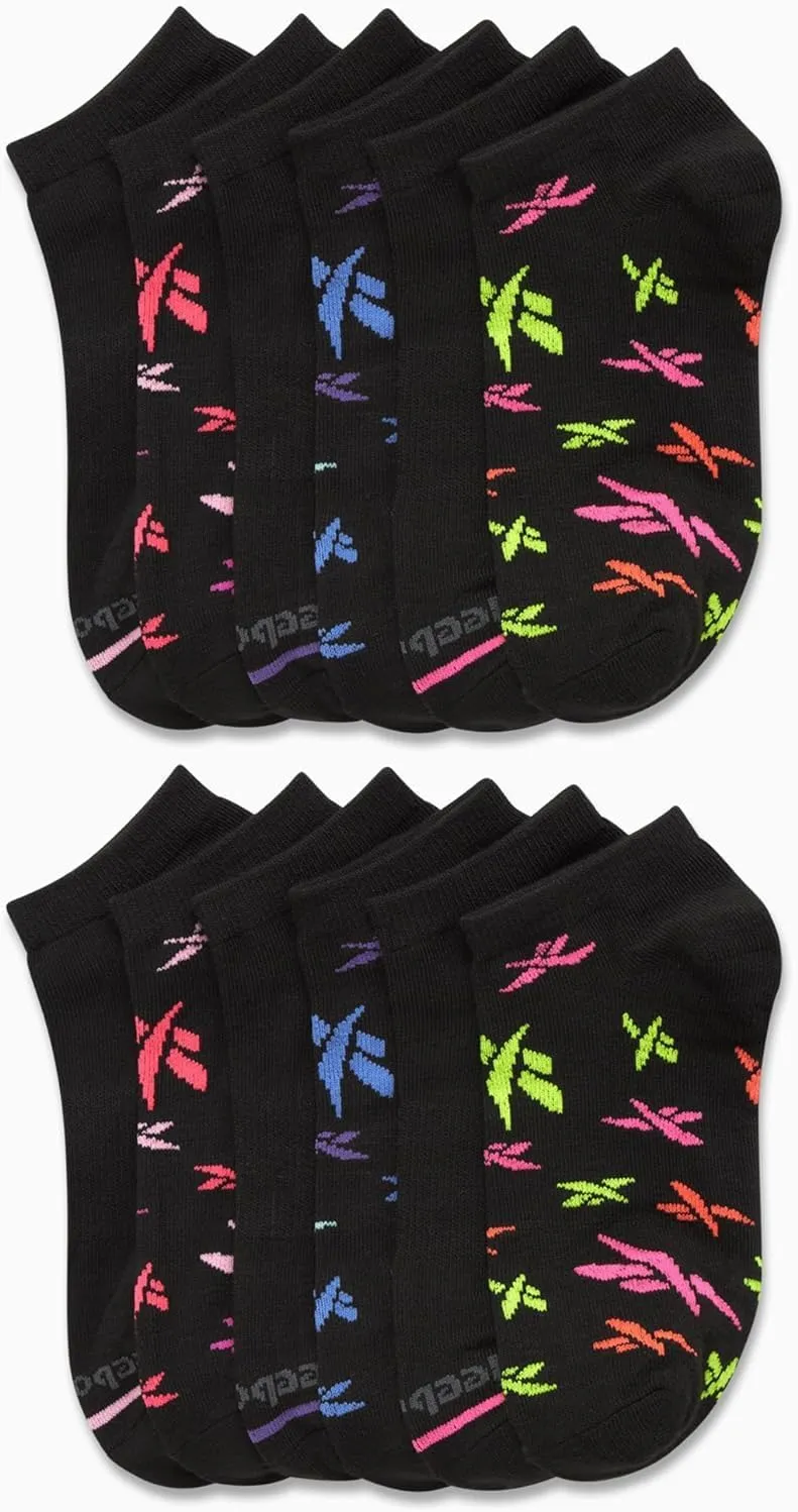 Reebok Women's Athletic Socks - Performance Low Cut Socks (12 Pack)