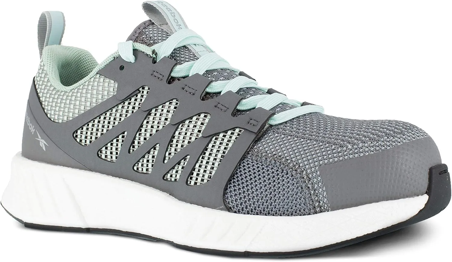 Reebok Women's Rb431 Fusion Flexweave Safety Composite Toe Athletic Work Shoe Black and Grey Industrial