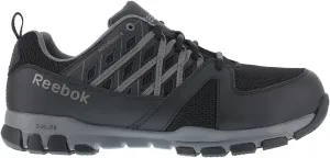 Reebok Work Men's RB4015 Sublite Athletic Soft Toe Work Shoe Black with Grey Trim Safety