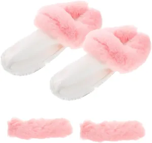 Replaceable Liner: Warm Cozy Fuzzy Inserts for Hole Shoes Boot Liners Faux Fur Cuffs