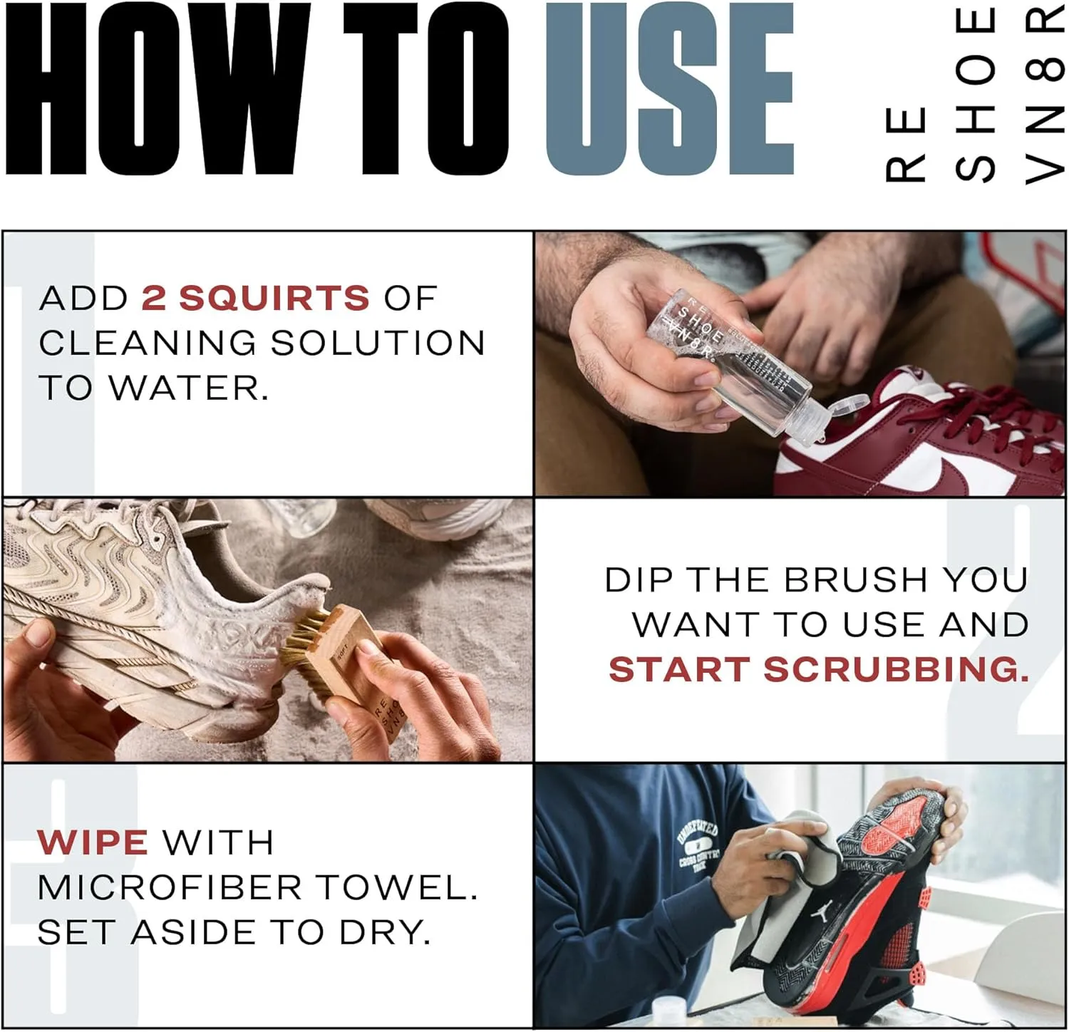 Reshoevn8r Shoe Cleaner Sneaker Kit - Premium Shoe Care & Cleaning Set for Assorted Materials