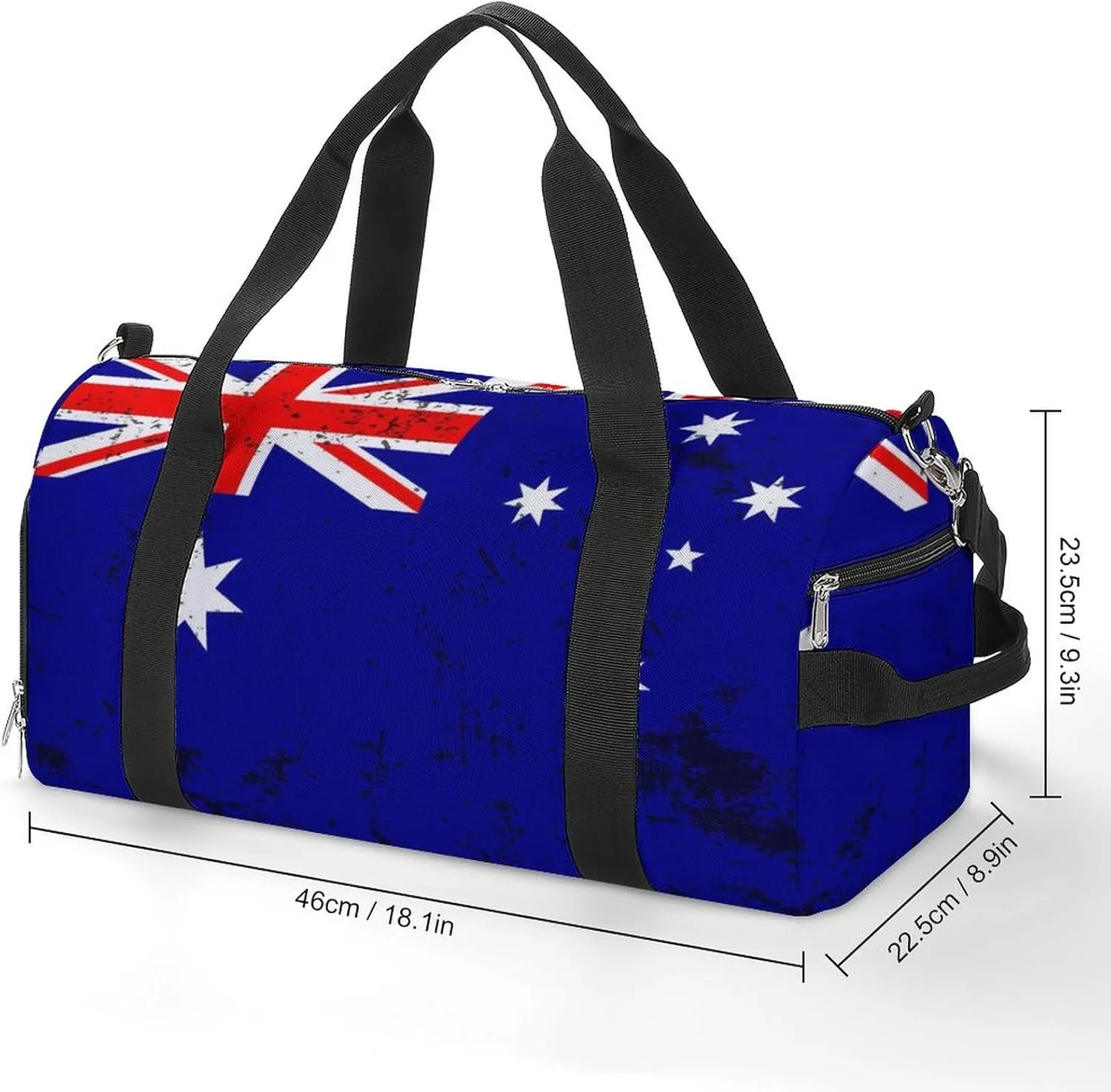 Retro Australia Flag Gym Bag-Workout Organizer with Water Resistant Compartments for Gym Lovers