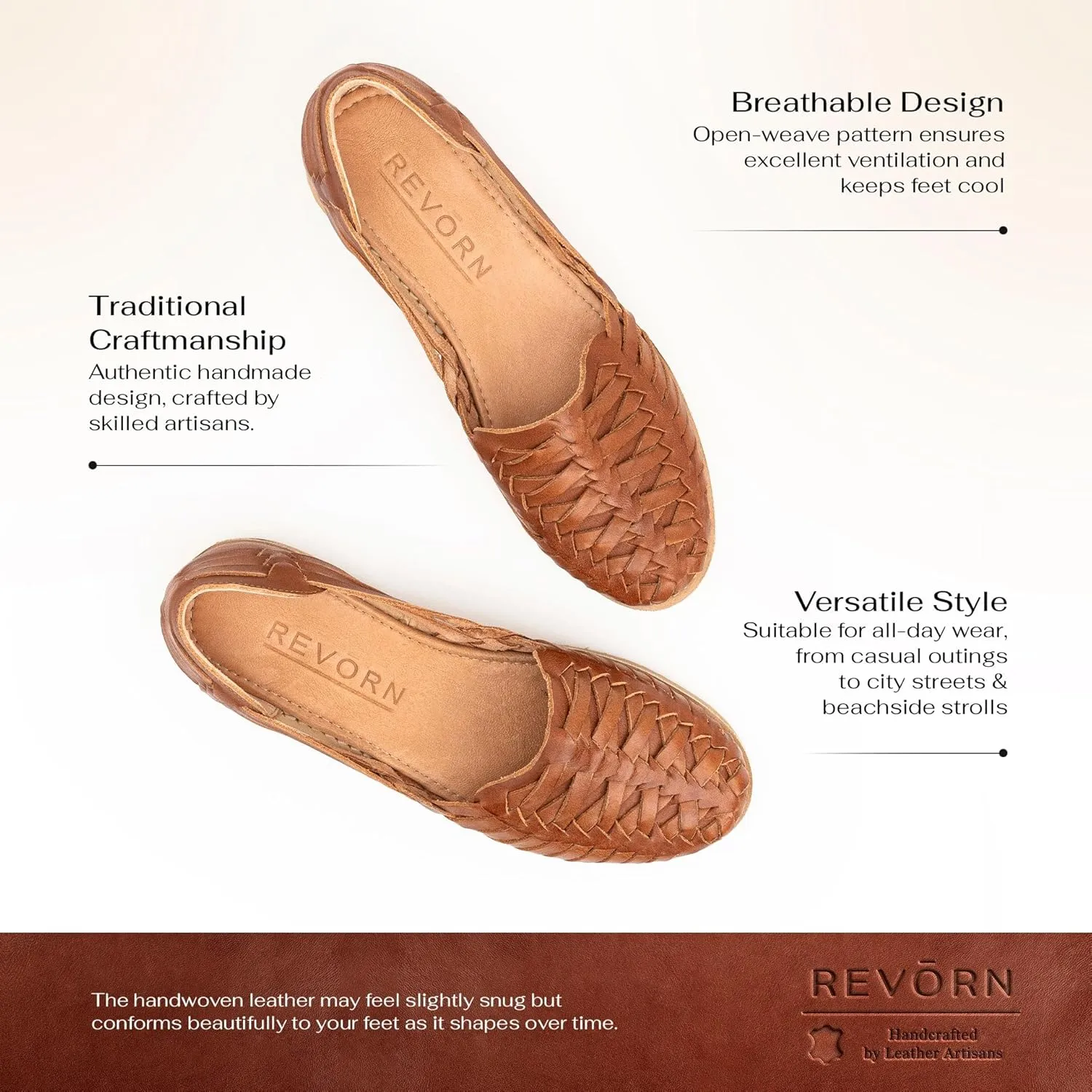 REVORN - ALLURE Designer Huarache | Handcrafted Women Sandal | 100% Genuine Leather | Ultra Comfortable Insole | Flexible Sole | Sophisticated Design