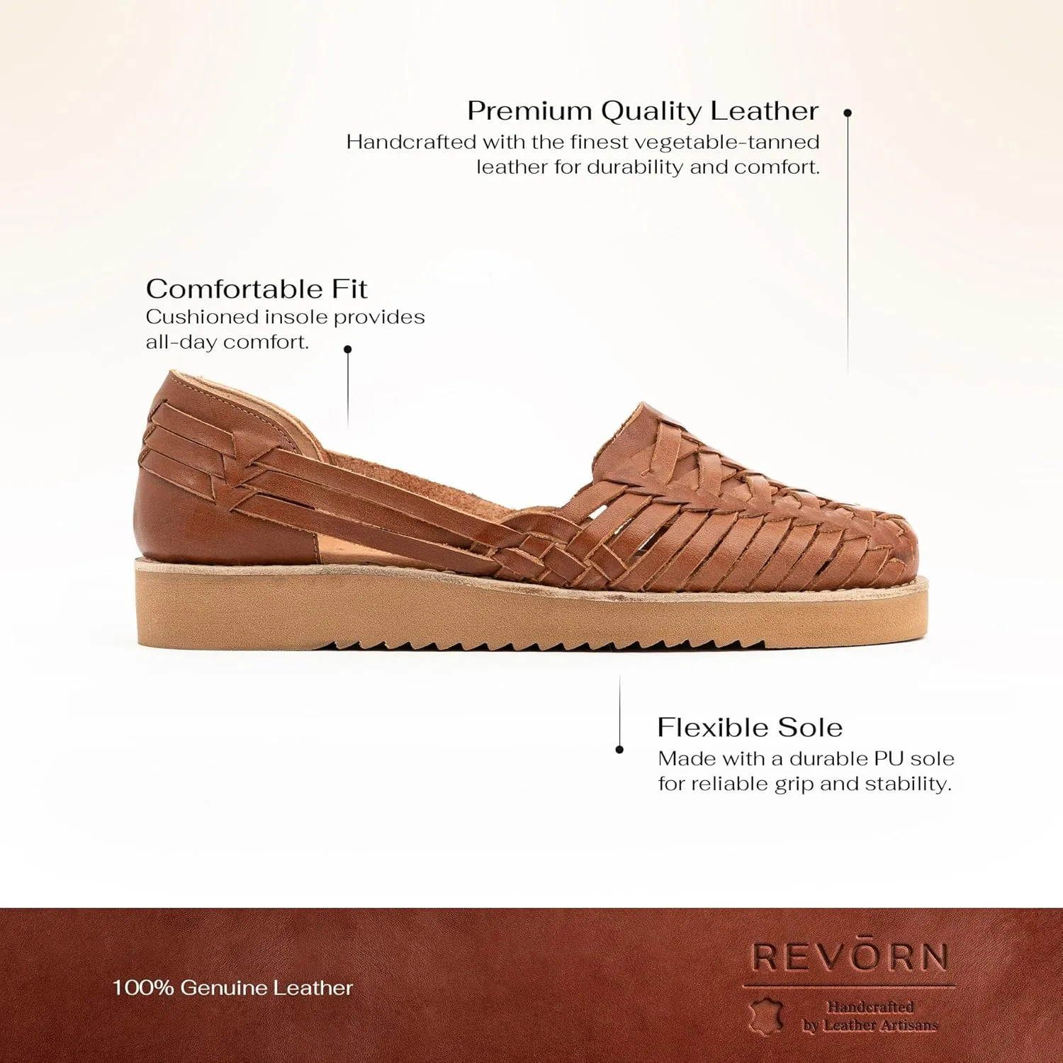 REVORN - ALLURE Designer Huarache | Handcrafted Women Sandal | 100% Genuine Leather | Ultra Comfortable Insole | Flexible Sole | Sophisticated Design